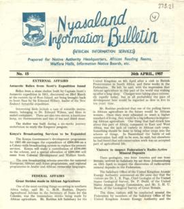 Nyasaland Information Bulletin
