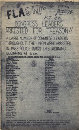 Flash!! Congress Leaders arrested for Treason!!