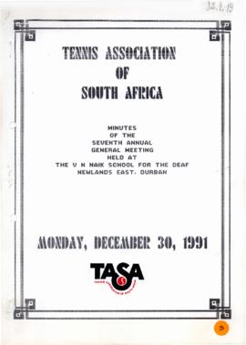 Minutes of the Seventh Annual General Meeting, Durban, 30 December, 1991