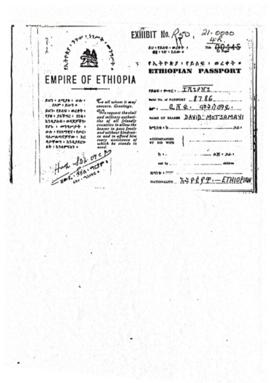Nelson Mandela Ethiopian passport