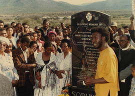 Unveiling of tombstone of Robert Sobukwe