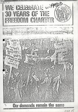 UDF Leaflet: We celebrate 30 Years of the Freedom Charter
