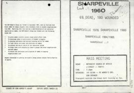 Rhodes University Black Students Movement pamphlet: Sharpeville