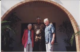 Hilda and Rusty with Nelson Mandela, one taken at Mandela's first house in Houghton 1