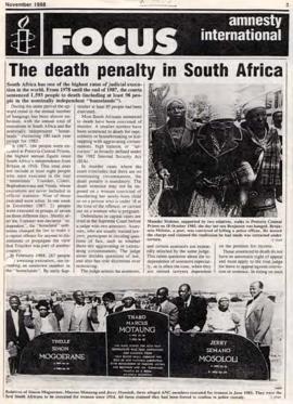 The death penalty, Focus
