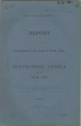 Report of the Government of the Union of South West Africa 