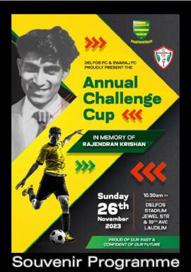 Delfos & Swaraj FC - Annual Challenge Cup, in memory of Rajendran Krishan