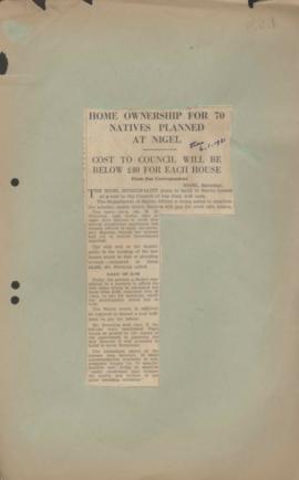 News Clippings on 'native' housing