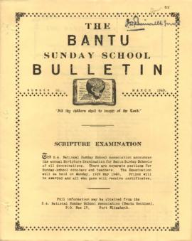 Bantu Sunday School Bulletin, Number 10