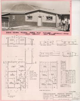 Photographs of brick veneer timber frame house type 10/15/1 with floorplan drawing, City of Johan...