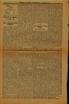 Press clippings on 'Native Affairs' 1920's. (Folio item)  12