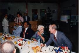 Portraits; H.J. with friends; party at Sheila Weinberg’s. Includes photos of Amina Cachalia, Walt...