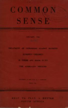 Common Sense - A Magazine to promote goodwill, Volume 6, Number 6