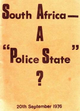 South Africa, A police state?