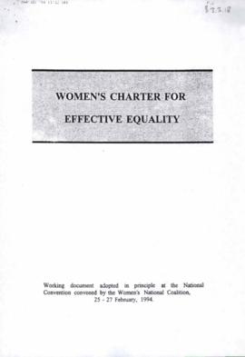 Post - 1994 selected material on women's issues