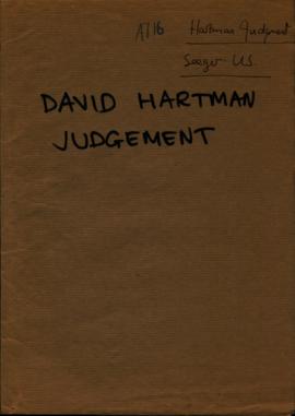 Judgment in a matter between David Andrew Hartman and the Board for religious objection