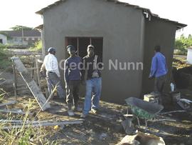 Workers on the development of 400 plus houses in the Sunnydale RDP housing estate. Eshowe, KwaZul...
