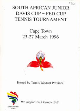 Information and programme of the South African Junior Davis Cup-Fed Cup in Cape Town, 23-27 March...