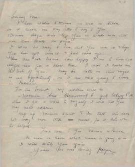 Letter to Vera, probably after Olga's visit 1931 (?) - transcript available