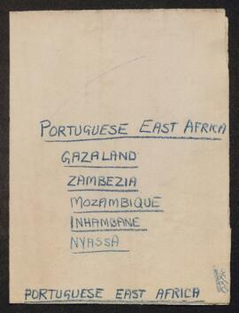 Portuguese East Africa - Gazaland-Zambezi-Mozambique-Inhambane-Nyassa (Niassa)