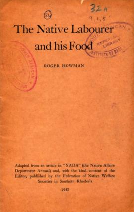 Roger Howman - The Native Labourer and his food