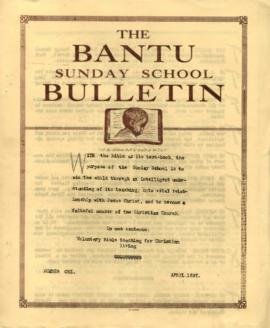 Bantu Sunday School Bulletin , Number 1
