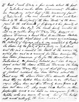Fragments of draft letter of Charles Johnson