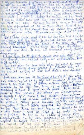 Gail Gerhart: Sobukwe Interview: Handwritten notes