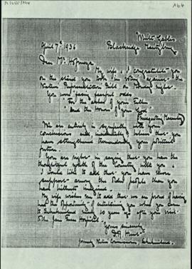 Copy of a letter to J.H. Hofmeyr
