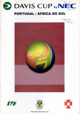 Davis Cup programme of the match between Portugal and South Africa, 2000