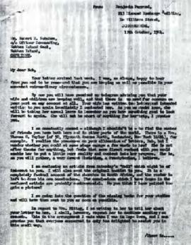 Benjamin Pogrund: Letter to Robert Sobukwe, Robben Island