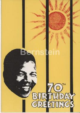 70th Birthday Greetings for the "Send a Birthday Card to Nelson Mandela" campaign, with...