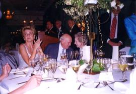 At an official dinner party, with F.W. De Klerk and his partner