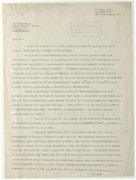 Mandela, N.R. correspondence with the Bantu Welfare Trust