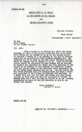 Items 42-43, Robert Glass correspondence
