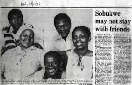 Rand Daily Mail: Sobukwe may not stay with friends