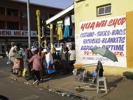 Signs of the times in downtown Pietermaritzburg. KwaZulu Natal