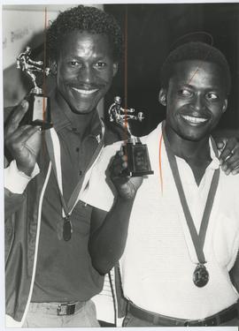 Mike Ntombela (right) and Mike Mangena (left) during the Top Eight presentation