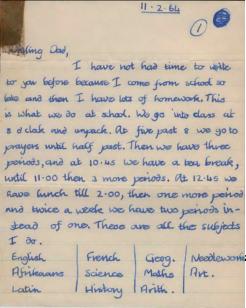Letters written by Frances, Patrick and Keith to Rusty