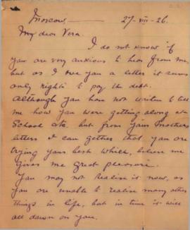 Letter to Vera, Moscow
