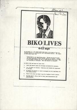 AZAPO pamphlet: Biko lives