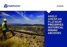 Anglo American Platinum preserves historical mining archives