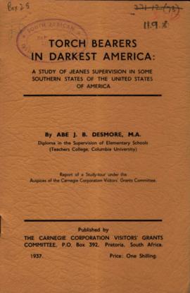 J.B. Desmore - 'Torch Bearers in Darkest America'  