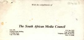 Report of the South African Media Council