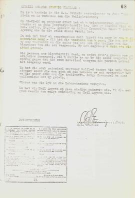 Affidavit by Captain Andries Abraham Struwig