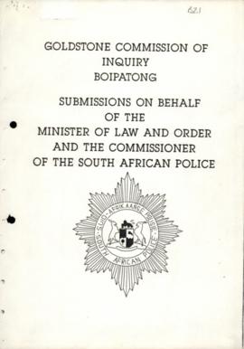 Submission by the South African Police