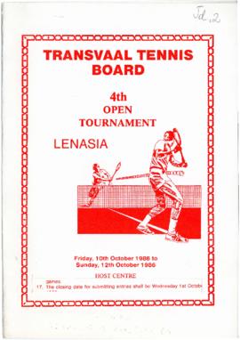 4th Open Tennis Tournament, October, 1986