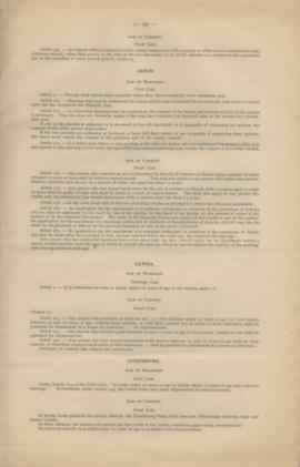 The Age of Marriage and the Age of Consent, Advisory Commission for the Protection and Welfare of...