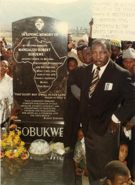 Unveiling of tombstone of Robert Sobukwe