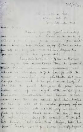 Benjamin Pogrund: Letter to B Pogrund from Sobukwe, Robben Island